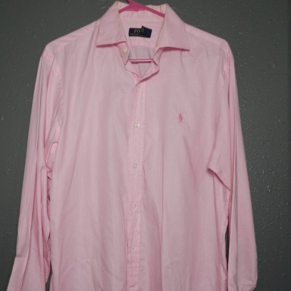 Polo by Ralph Lauren Other - Polo Ralph Lauren Mens Pink Button Down Collared Long Sleeve Shirt Size 15 1/2